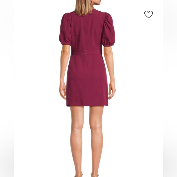 BCBG Burgundy Puff Sleeve Dress – Size 2 | NWT - Picture 3 of 6